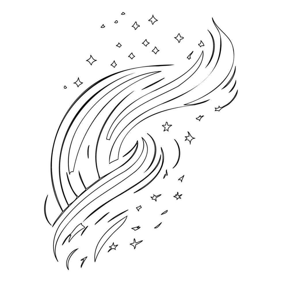 Astronaut outline illustration sketch vector