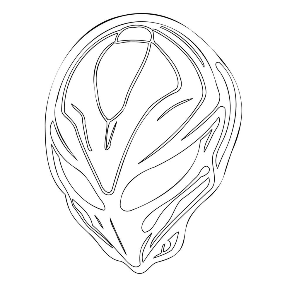 Alien outline illustration sketch vector