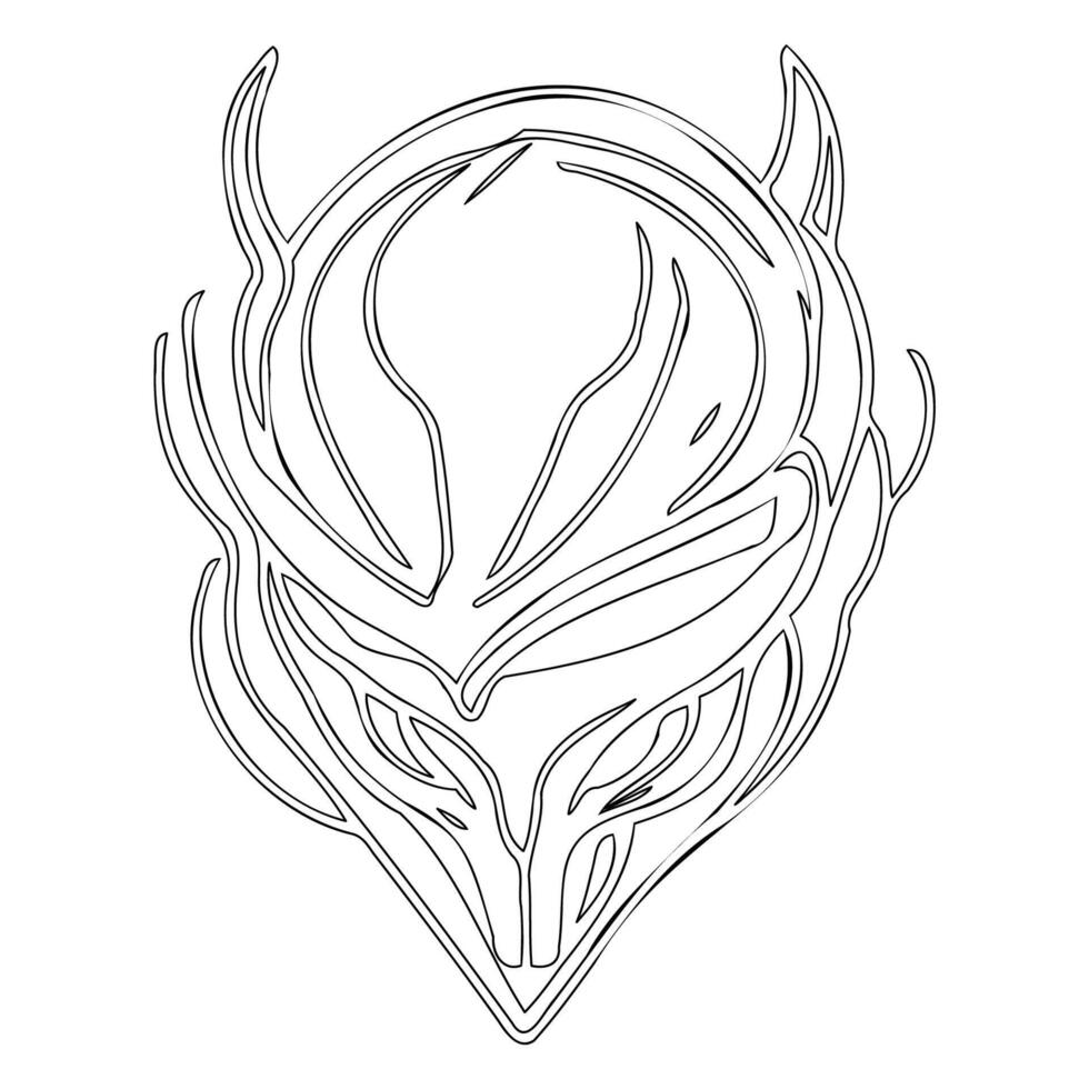 Alien outline illustration sketch vector