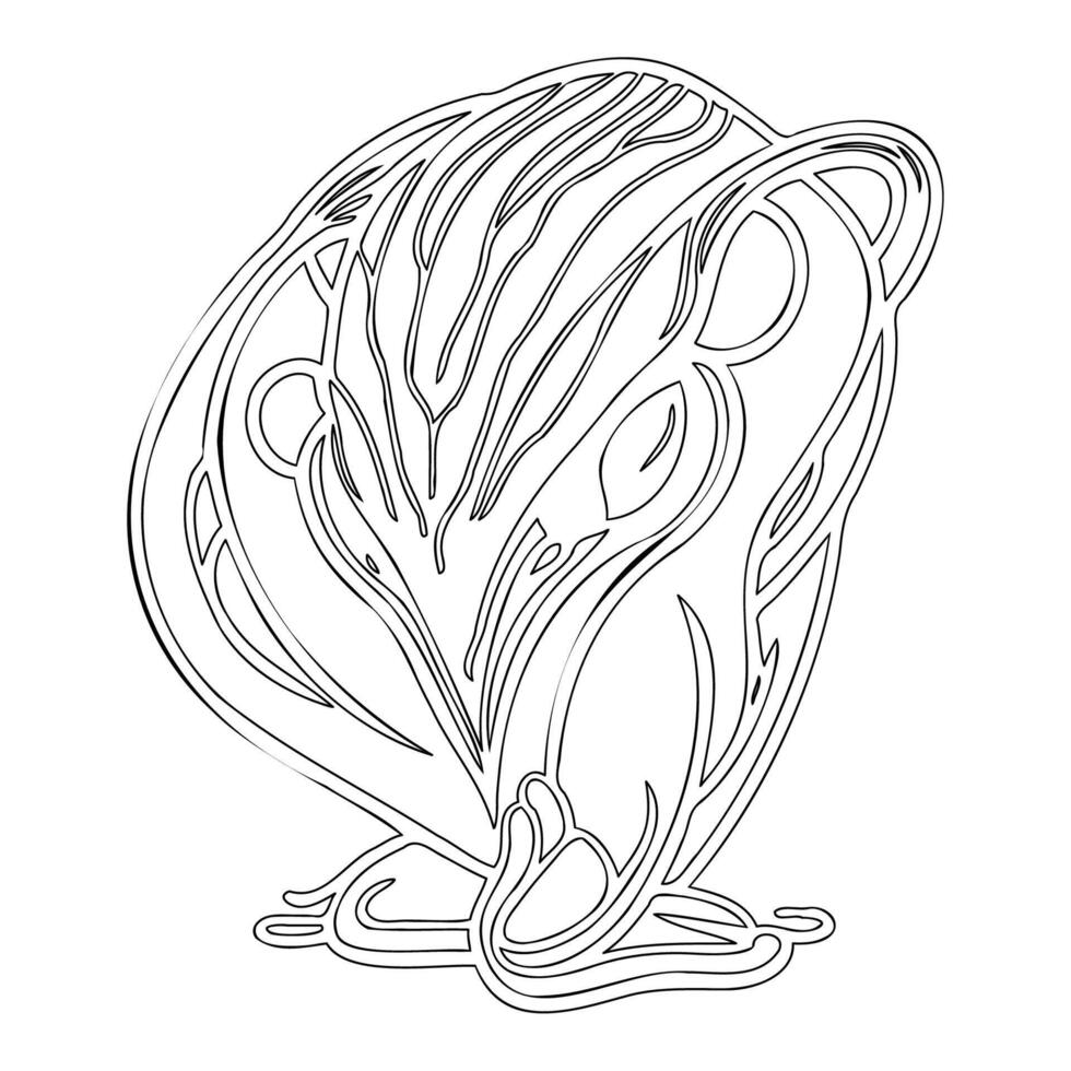 Alien outline illustration sketch vector