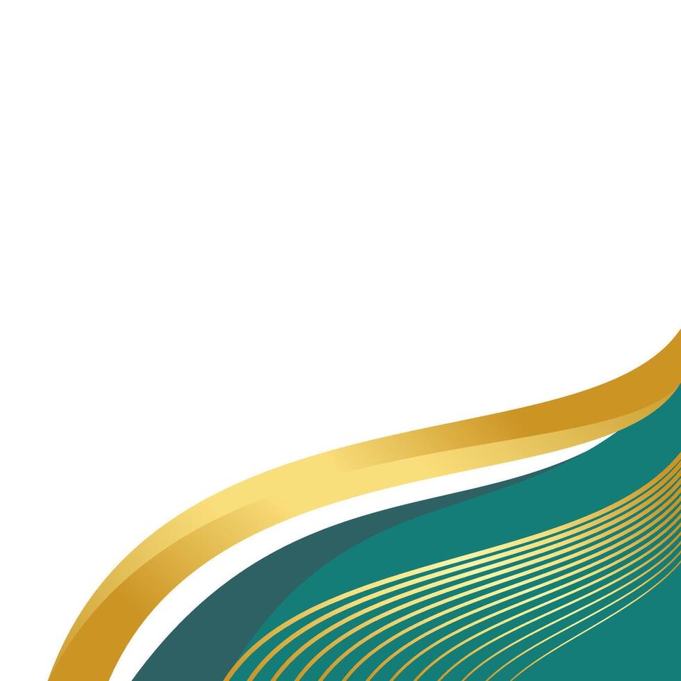 Golden Wavy Line Corner vector