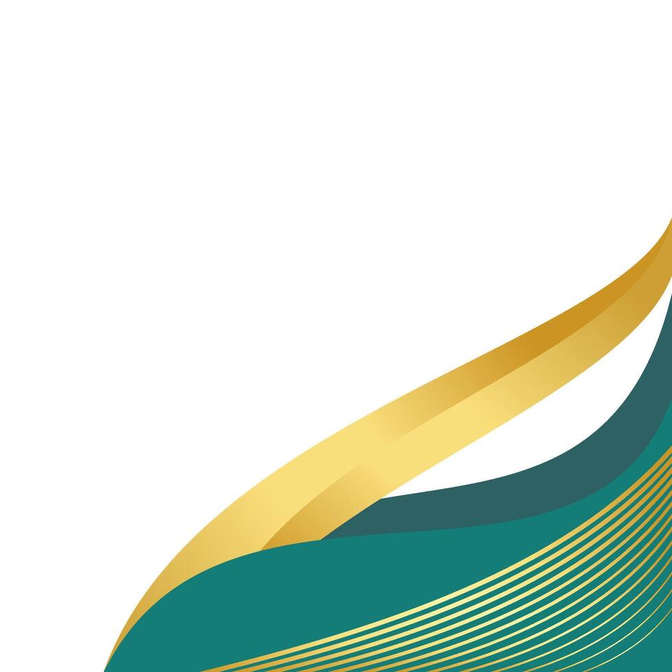 Golden Wavy Line Corner vector