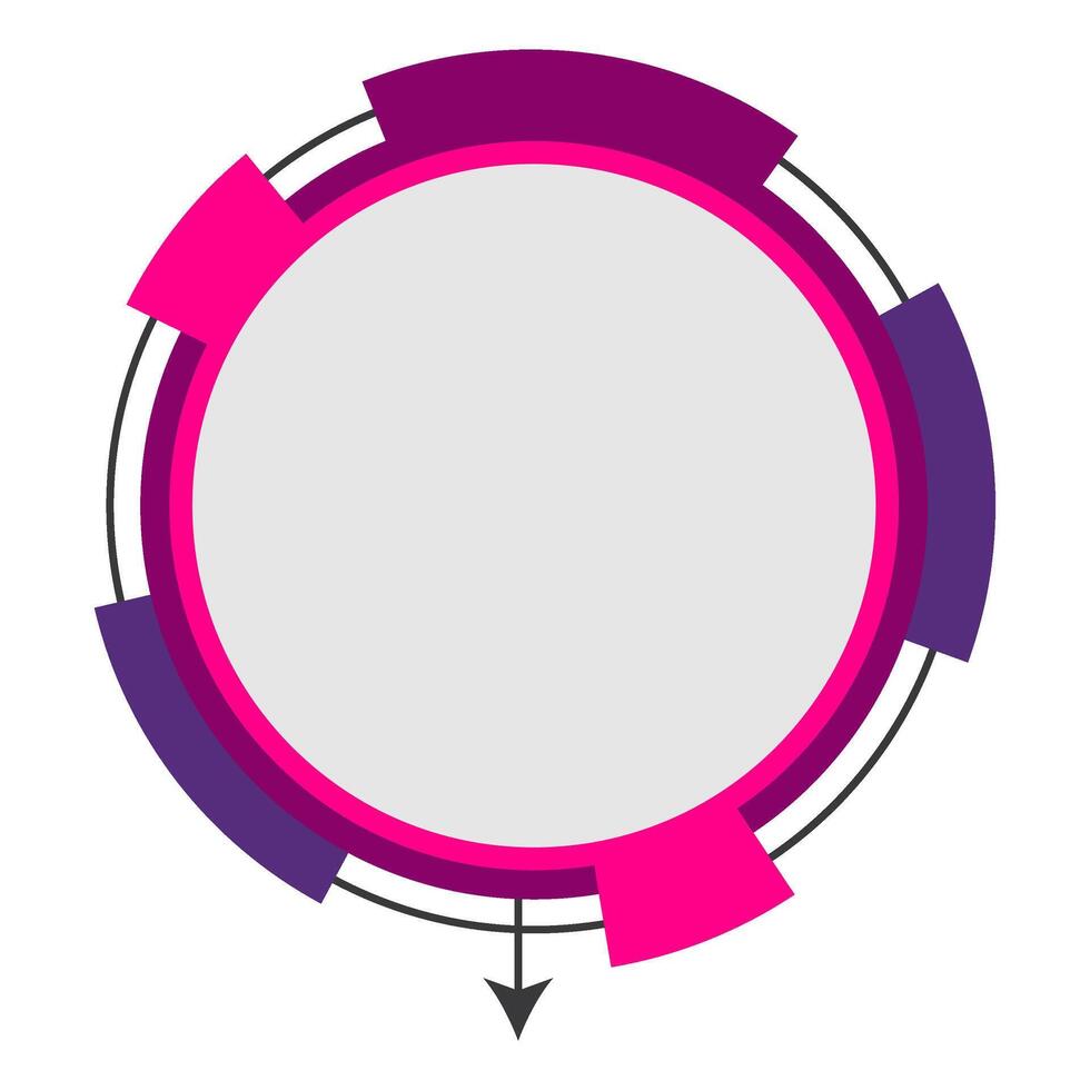 Circle Tech Infographic vector