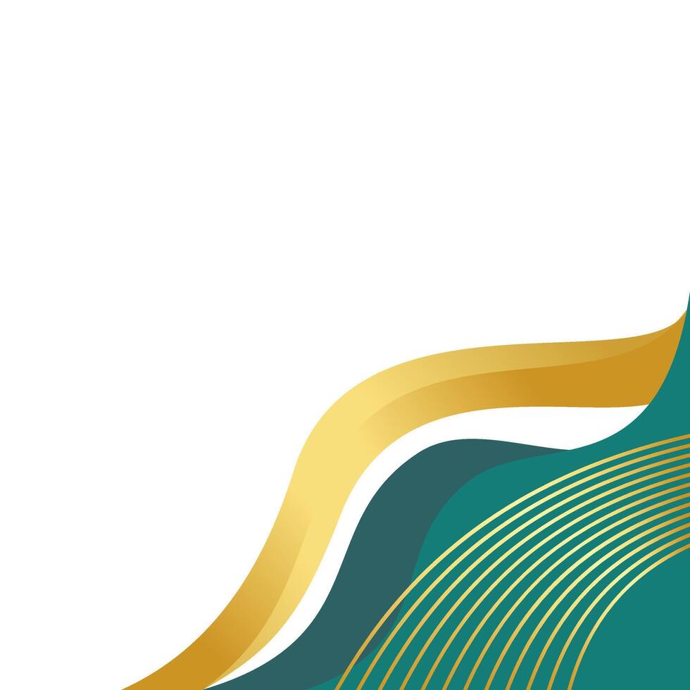 Golden Wavy Line Corner vector