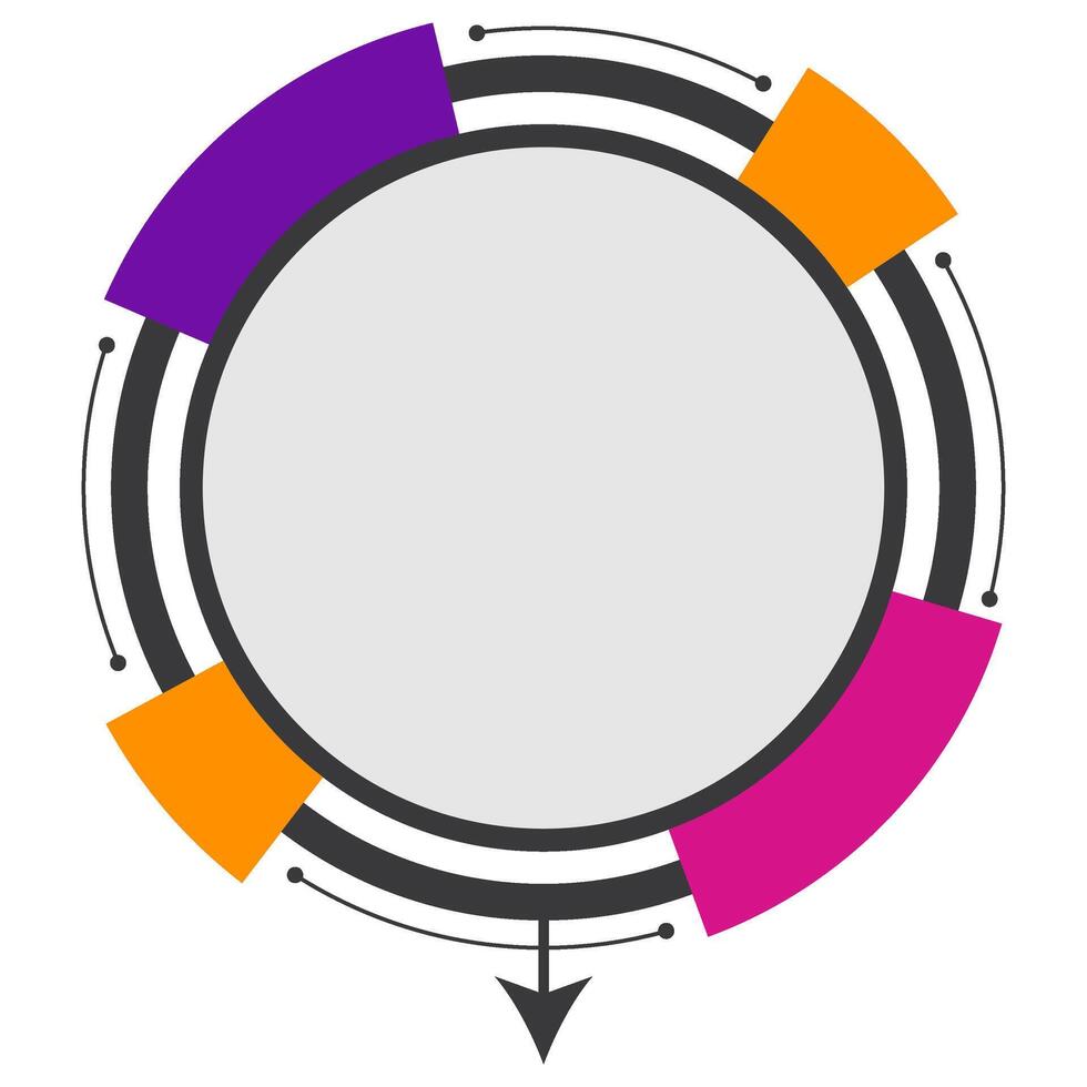 Circle Tech Infographic vector