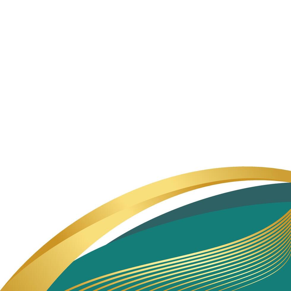Golden Wavy Line Corner vector