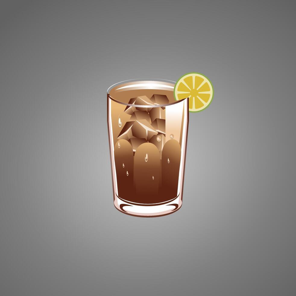 Cold tea illustration vector