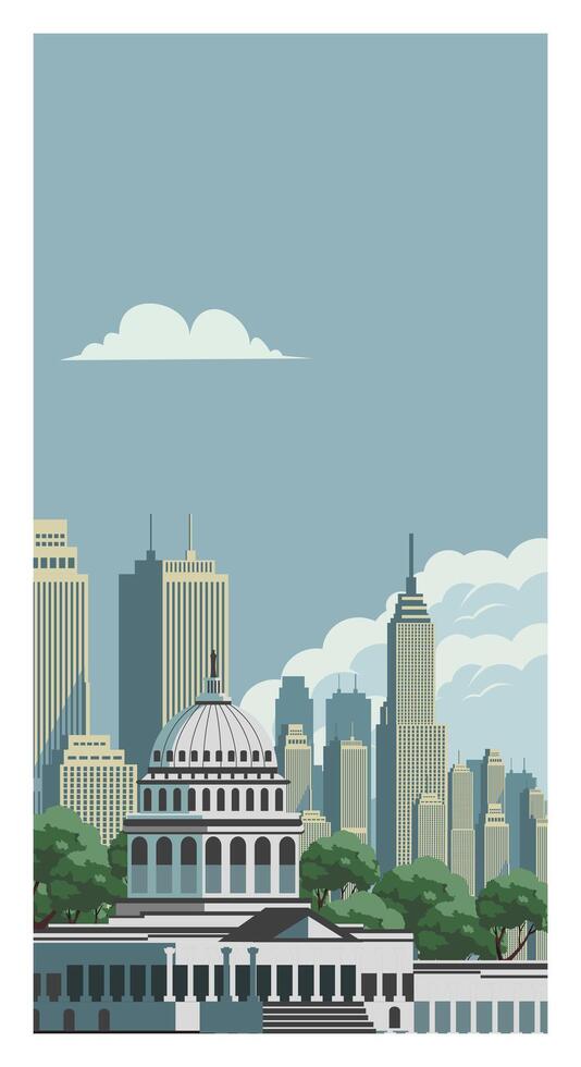 Washington DC background illustration vector