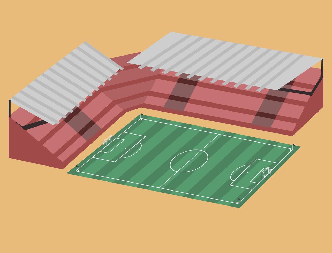 Football field isometry vector