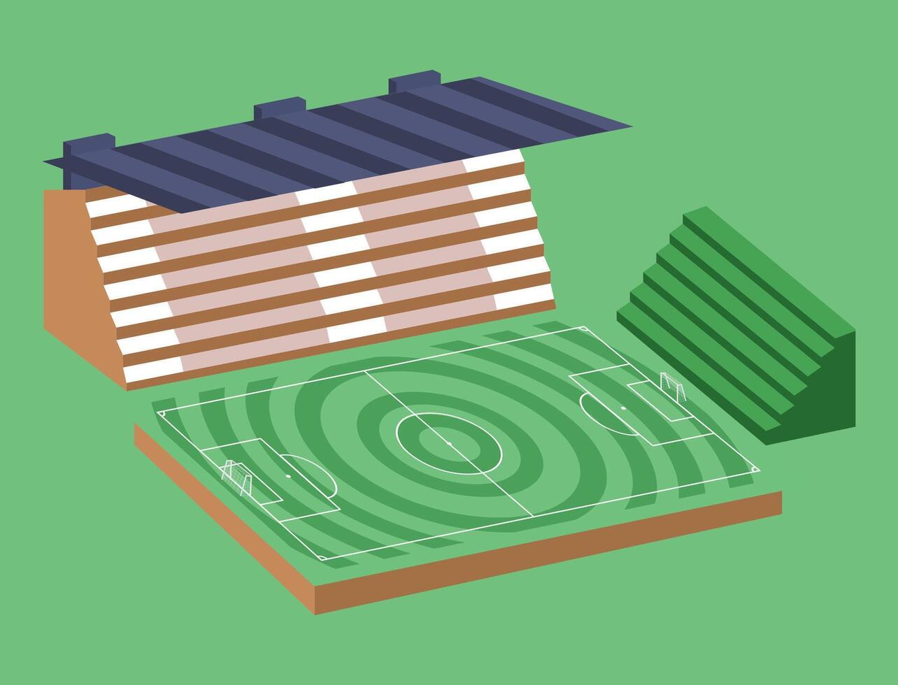 Football field isometry vector