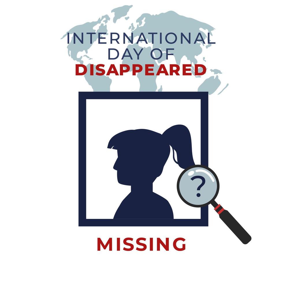 International day of disappeared vector