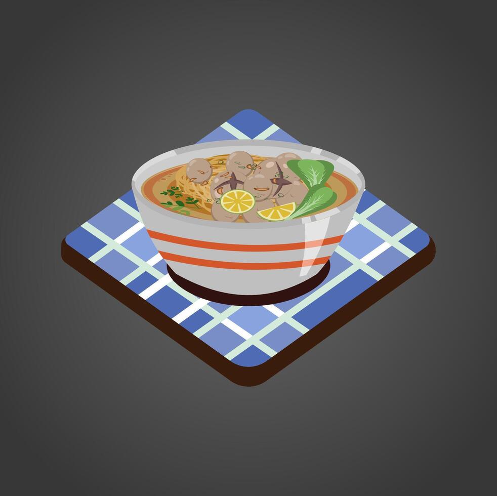 Isometry food and cuisine vector