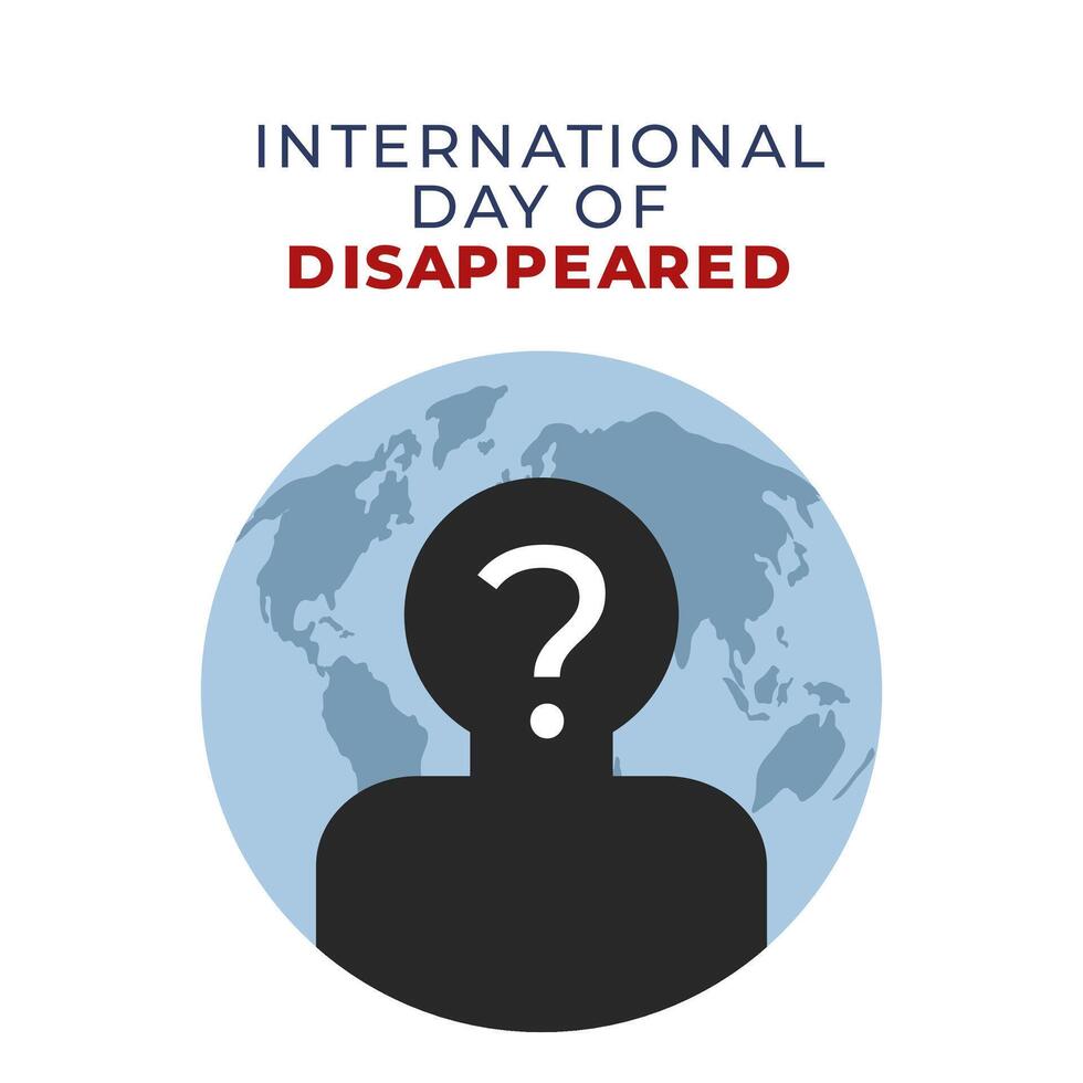 International day of disappeared vector