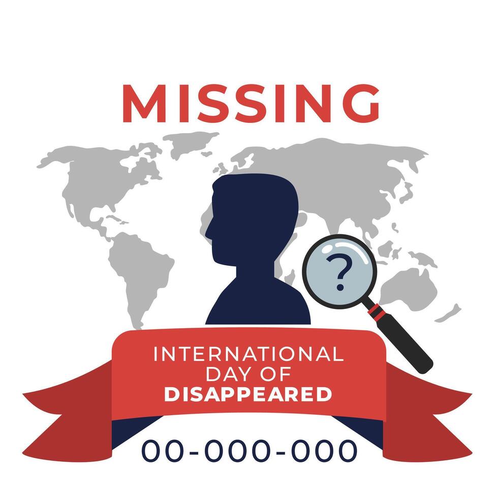 International day of disappeared vector