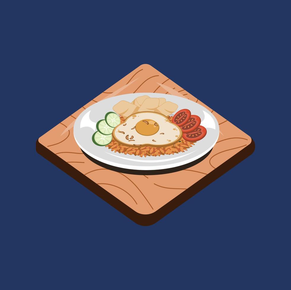 Isometry food and cuisine vector