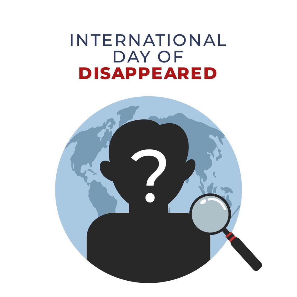 International day of disappeared vector