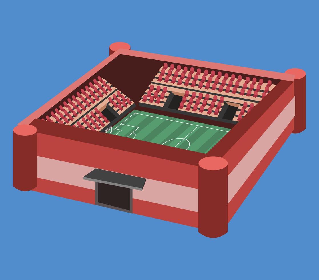 Football field isometry vector