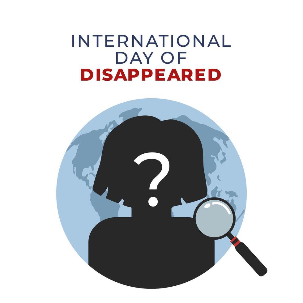 International day of disappeared vector