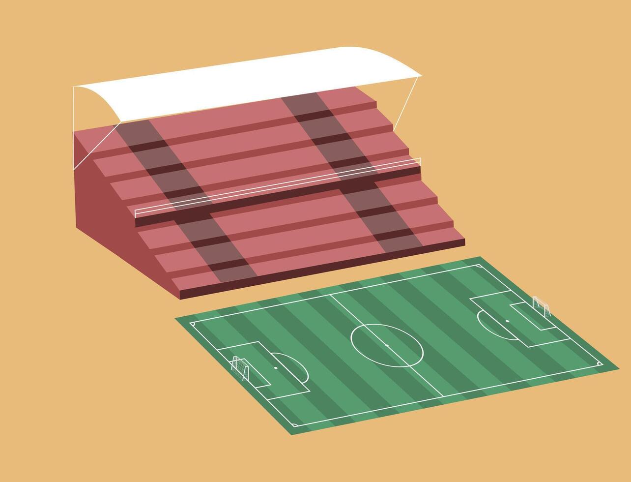 Football field isometry vector
