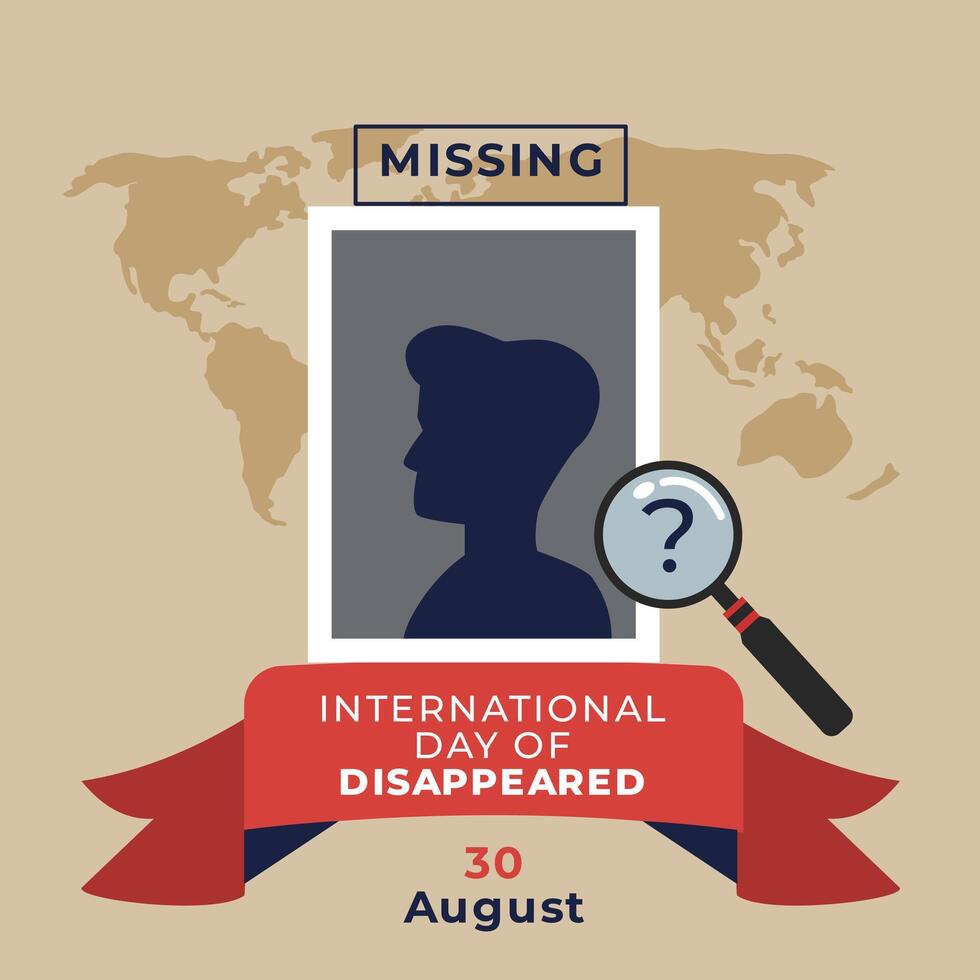 International day of disappeared vector