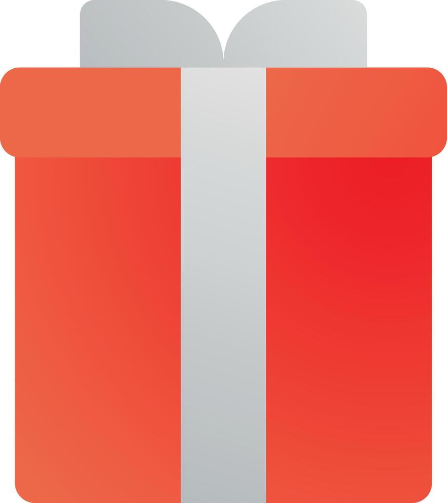 GIFT BOX ICON FLAT GRADIENT COLOR vector