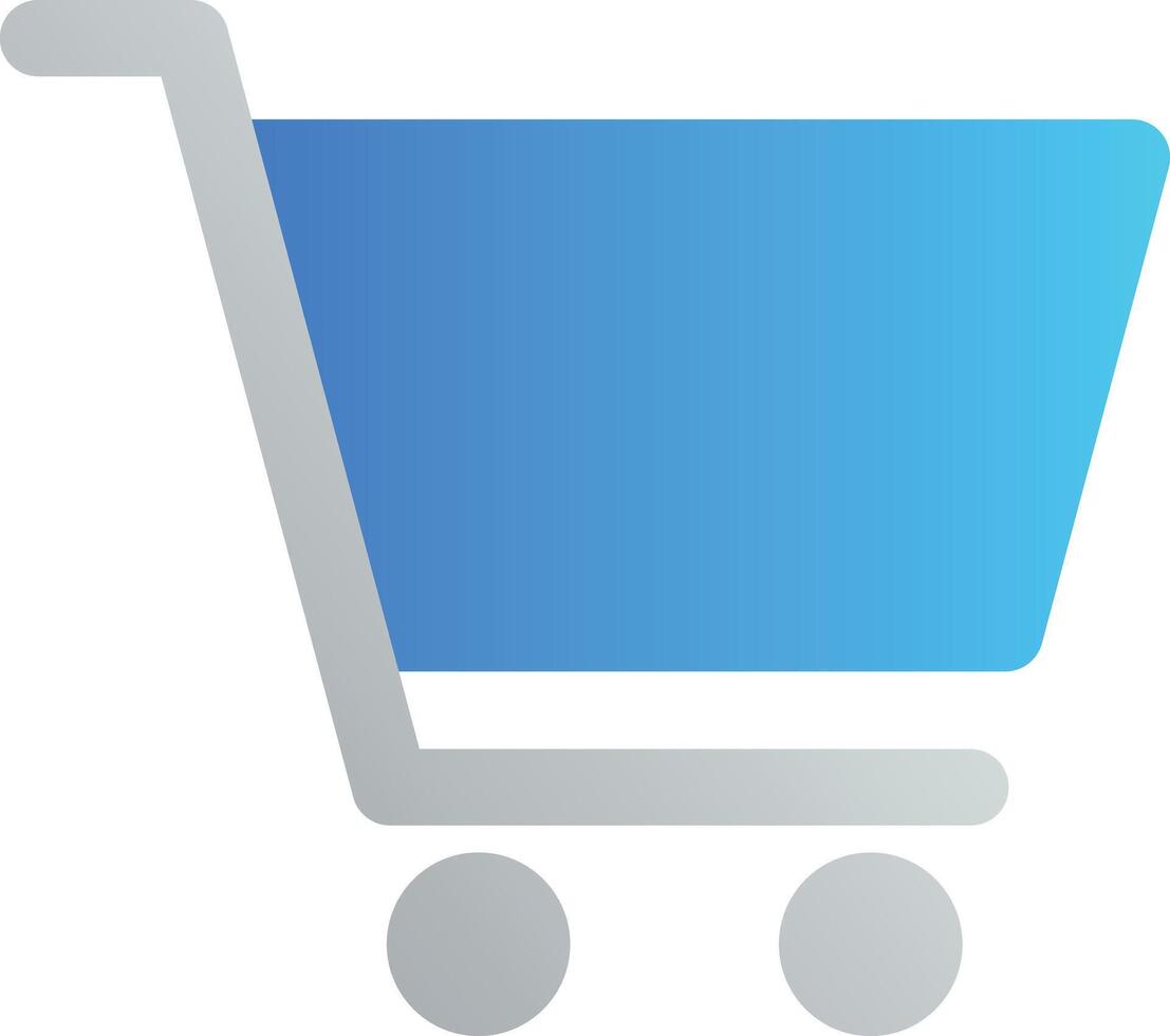 Shopping cart Icon in , flat gradient style color, illustration, art for design, ui, web, interface vector