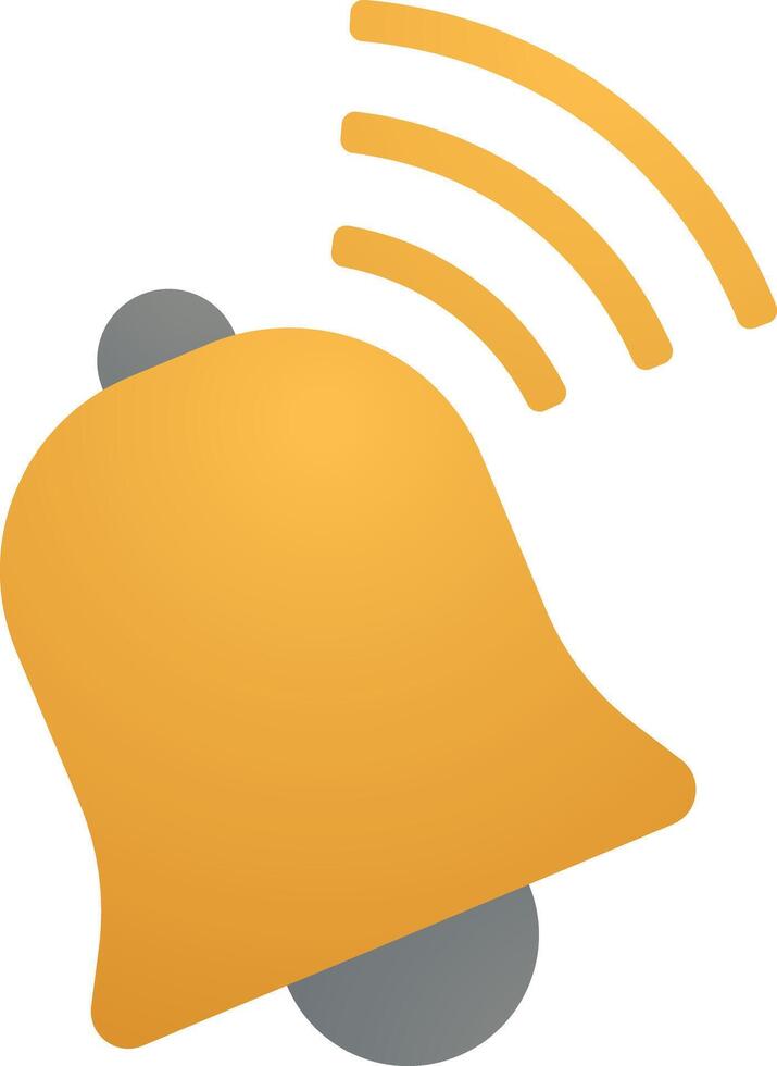 Notification bell alarm Icon, , flat, gradient, color, illustration, art for design, ui, web, interface vector
