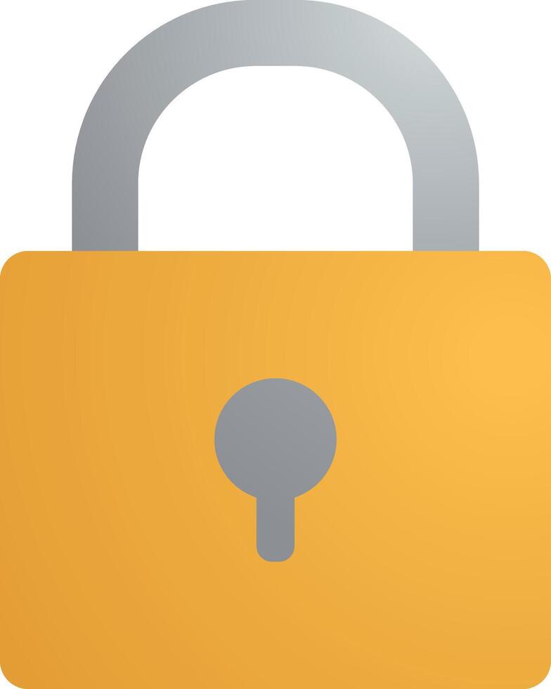 lock padlock Icon, , flat, gradient, color, illustration, art for design, ui, web, interface vector