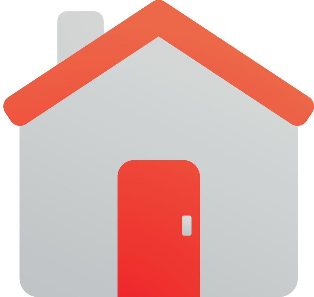 HOME HOUSE BUILDING ICON FLAT GRADIENT COLOR ILLUSTRATION vector