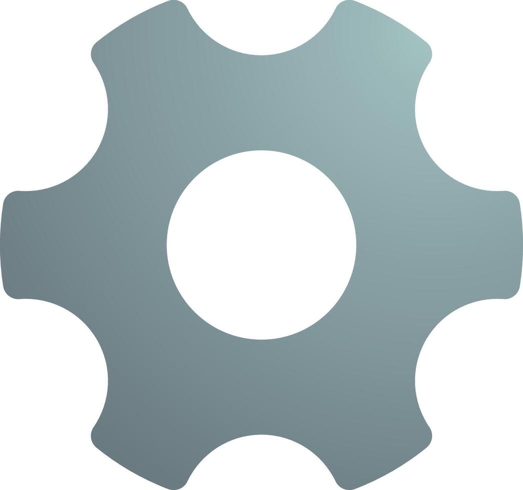 Settings gear Icon, , flat, gradient, color, illustration, art vector