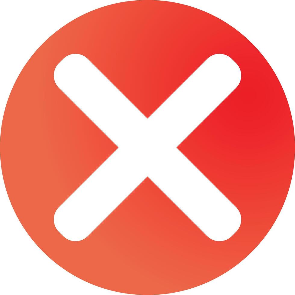 cancel, close, delete, not, not allowed, not permitted, stop, Icon, , flat, gradient, color, illustration, art for design, ui, web, interface vector