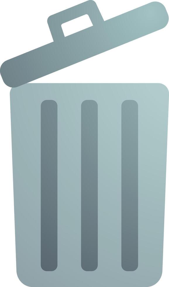 Trash bin recycle rubbish Icon, , flat, gradient, color, illustration, art for design, ui, web, interface vector