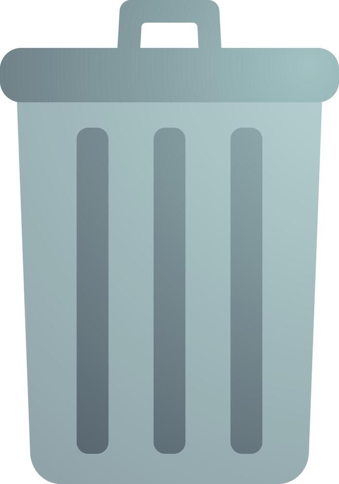 Trash bin recycle rubbish Icon, , flat, gradient, color, illustration, art for design, ui, web, interface vector