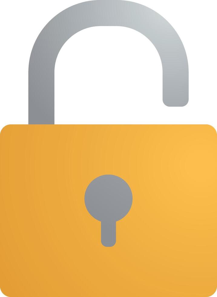 lock padlock Icon, , flat, gradient, color, illustration, art for design, ui, web, interface vector
