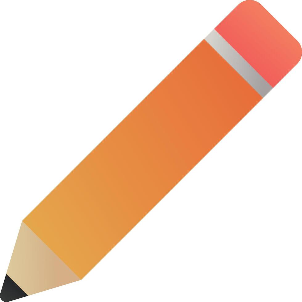 Edit Pencil Pen Icon, flat, gradient, color, illustration, art for design, ui, web, interface vector