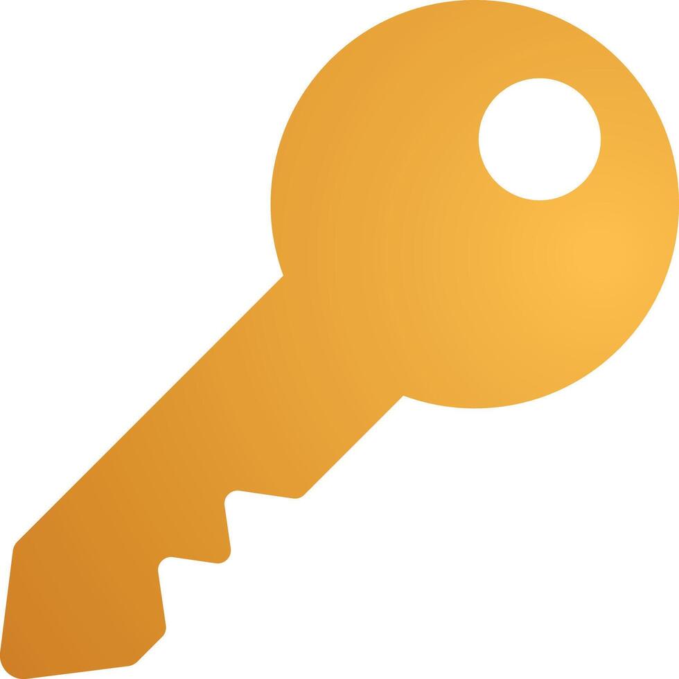 Key Icon, , flat, gradient, color, illustration, art vector