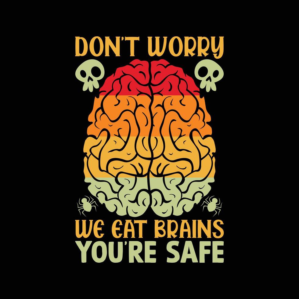 Halloween Zombie Brain vector