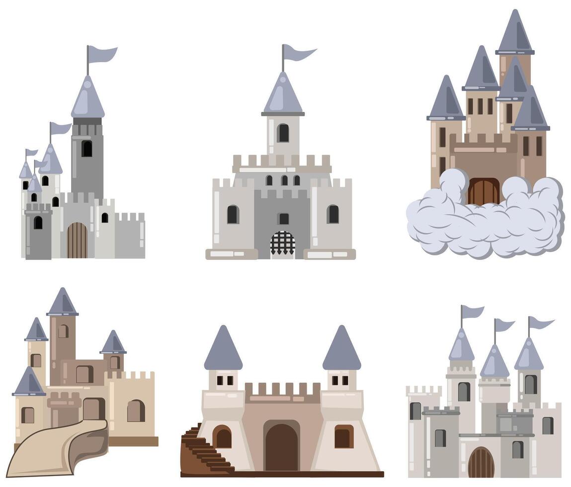 Castle Illustrations for Fantasy Themes vector