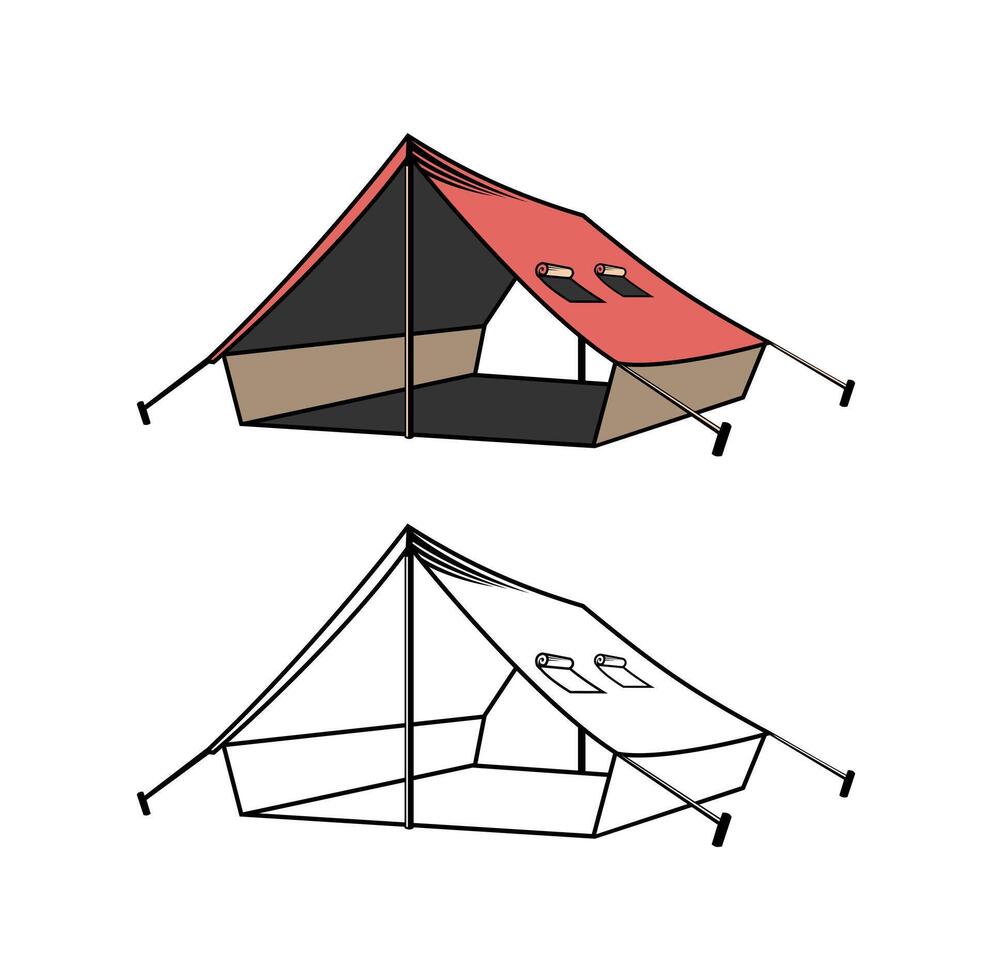 Camping Tent Design illustration vector