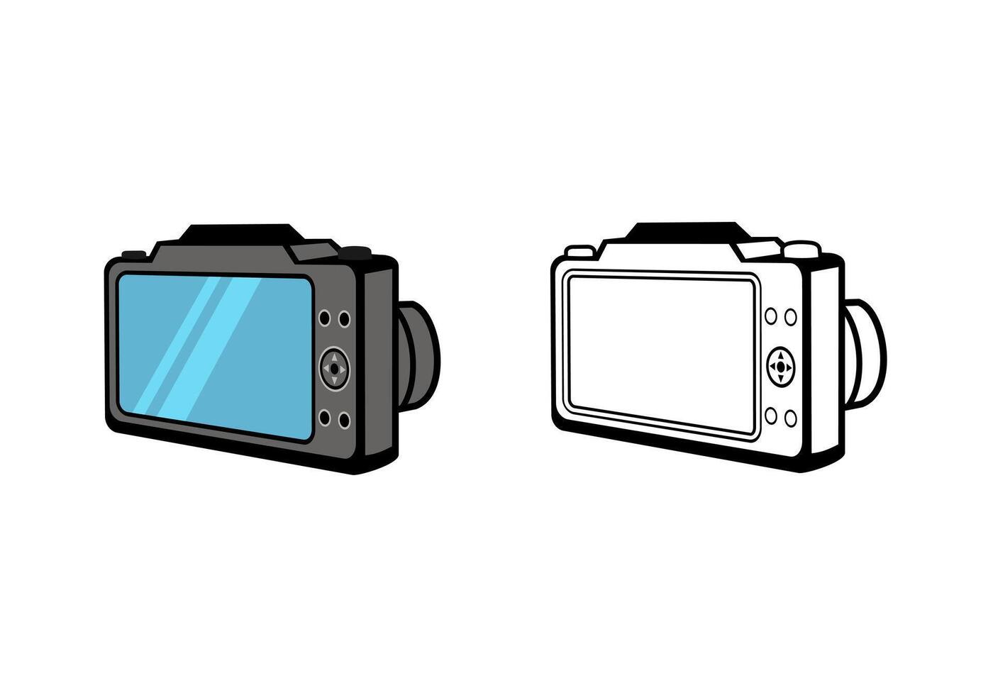 Digital Camera Design Illustration vector