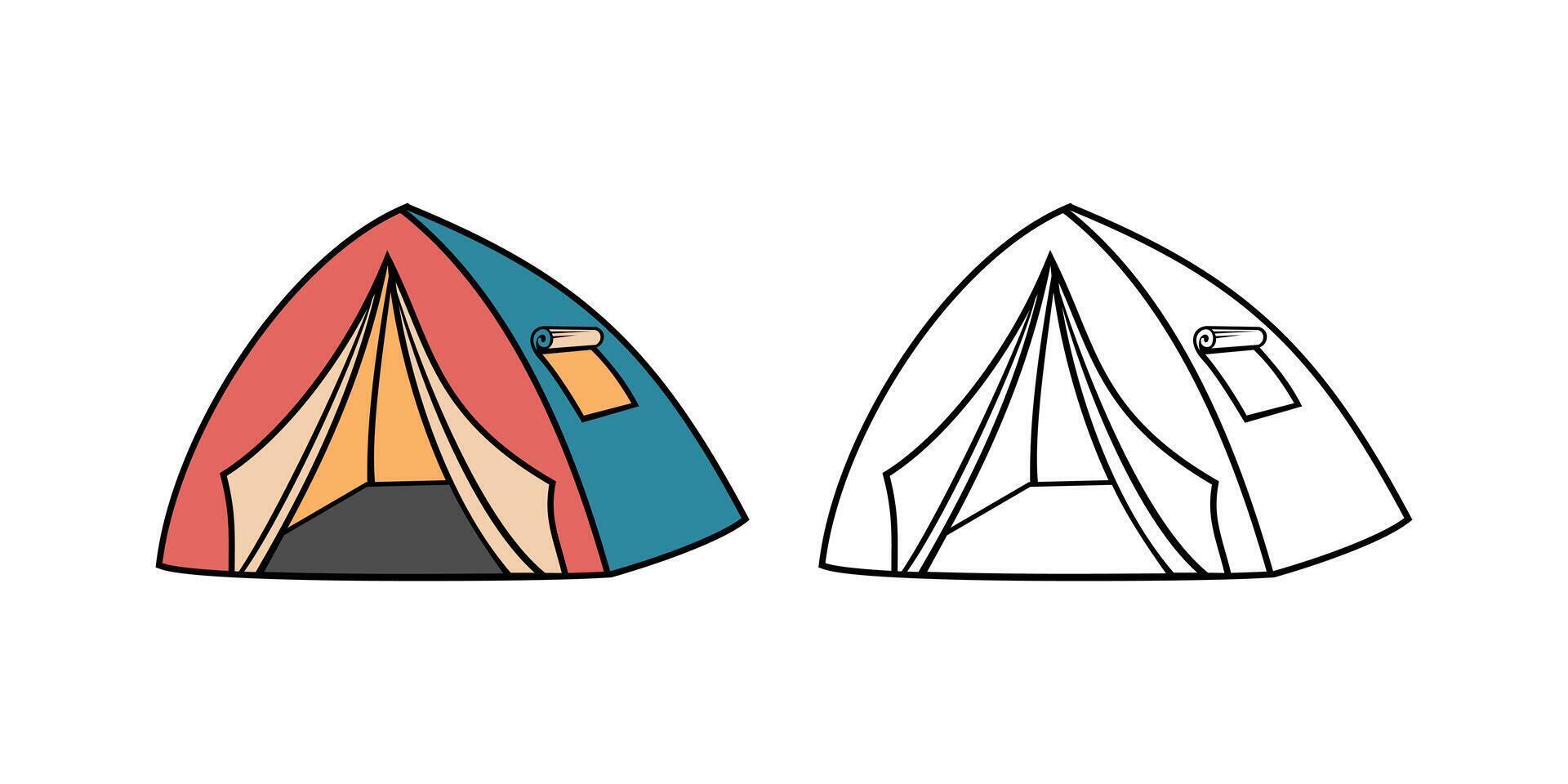 Camping Tent Design illustration vector