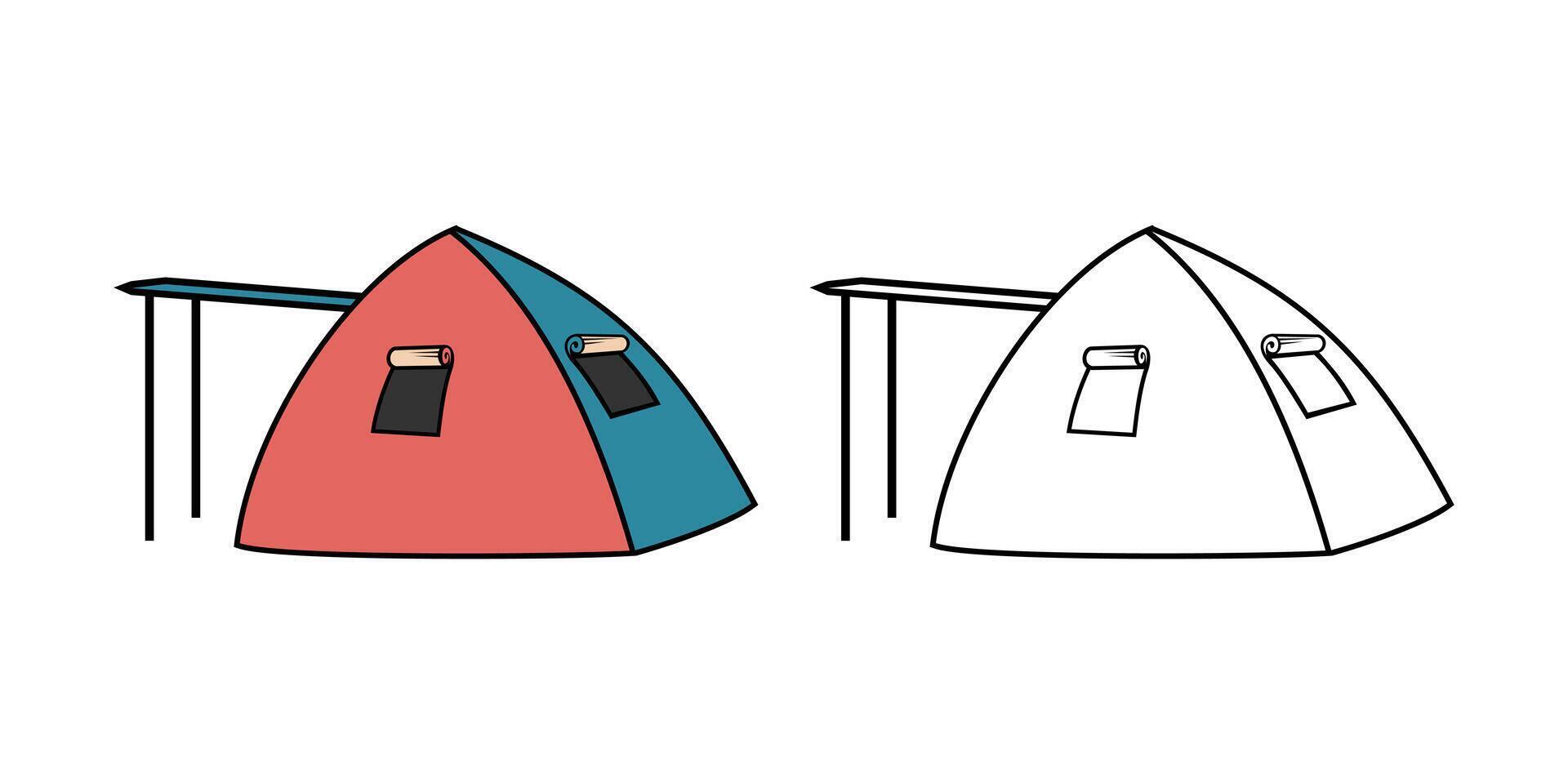 Camping Tent Design illustration vector
