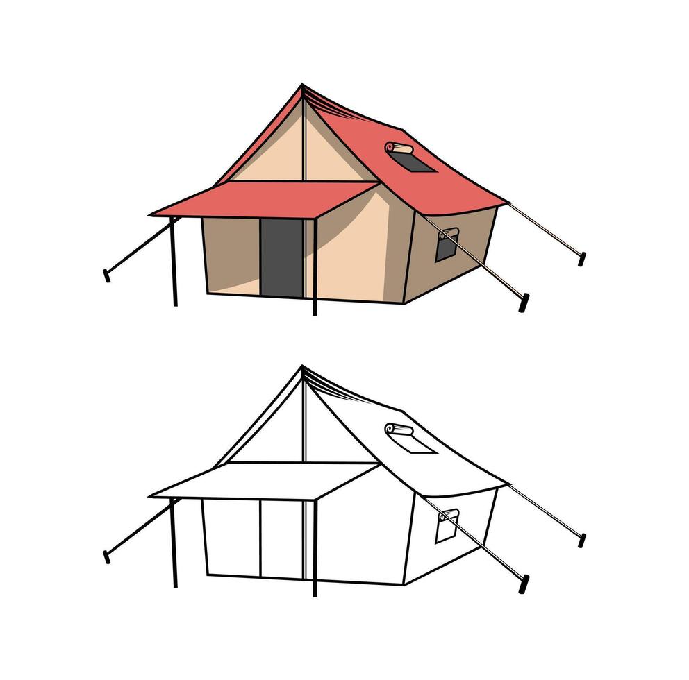 Camping Tent Design illustration vector