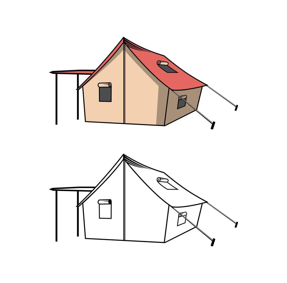 Camping Tent Design illustration vector