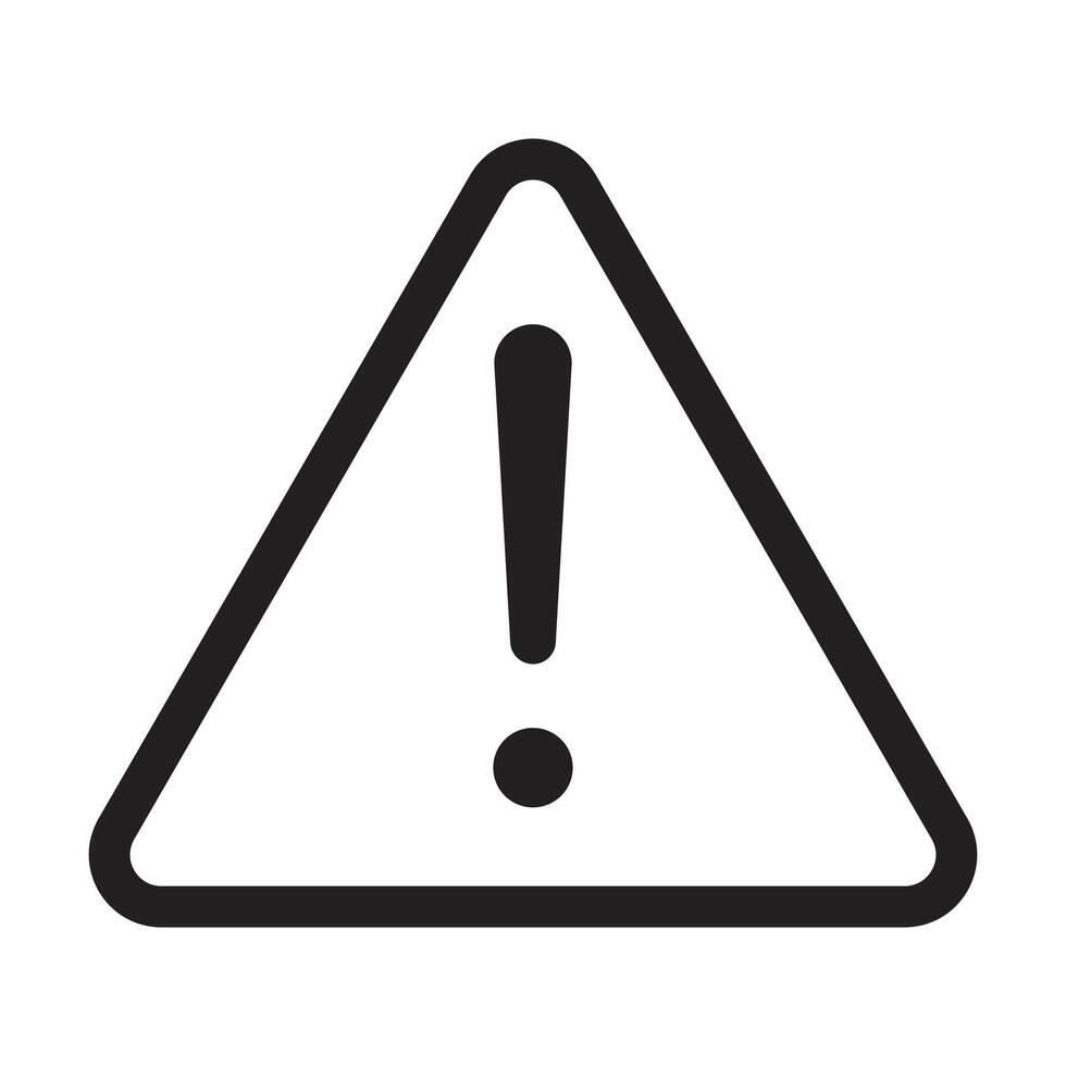 warning sign icon on white background vector