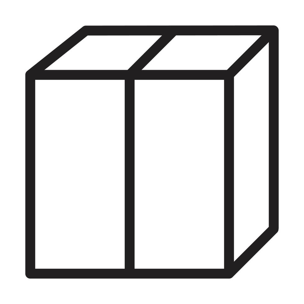 Box icon on white background vector