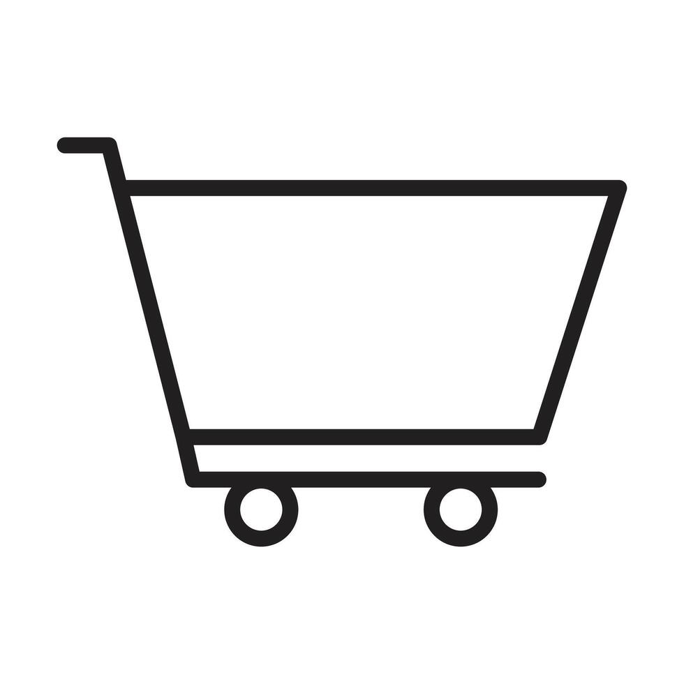 shopping icon on white background vector