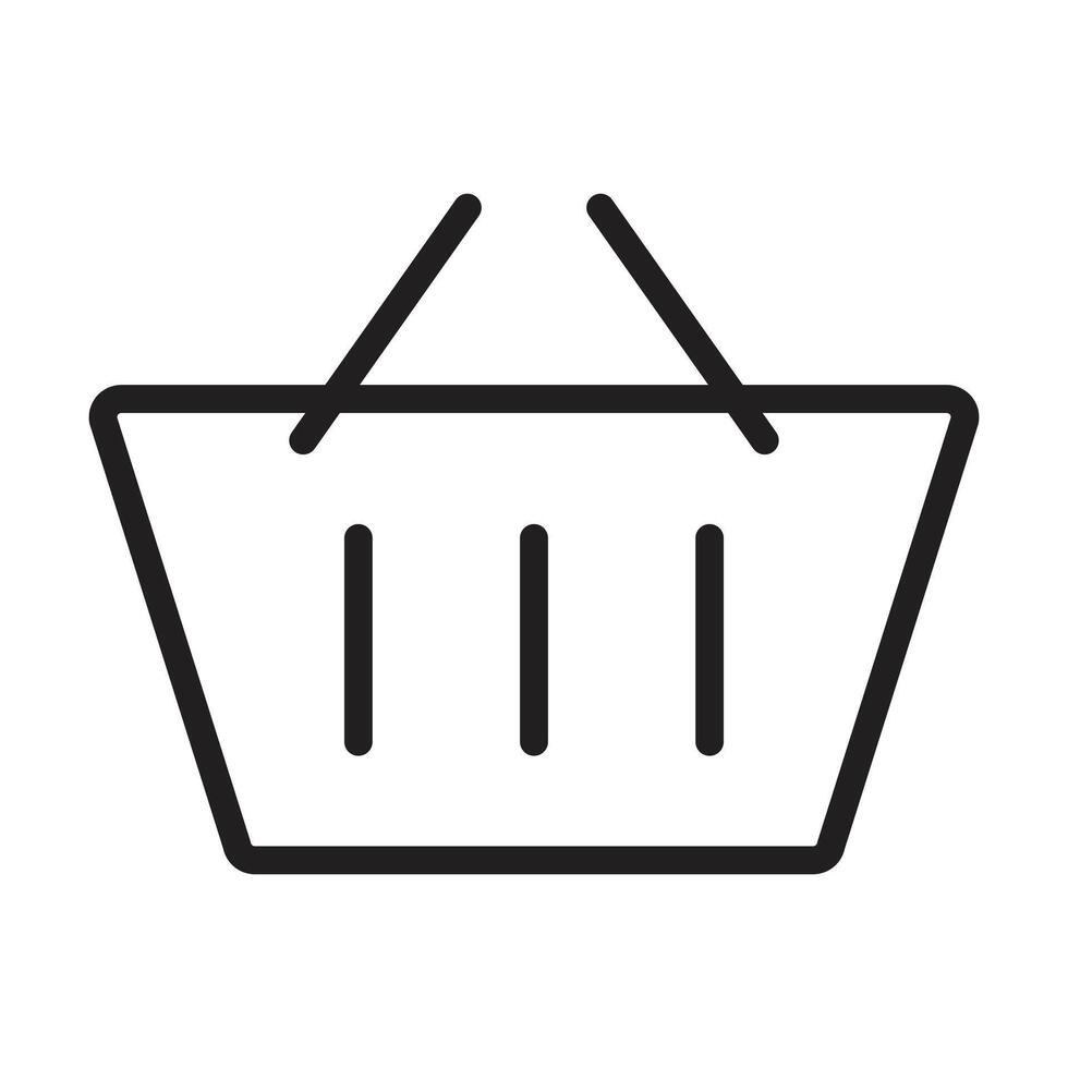 shopping icon on white background vector