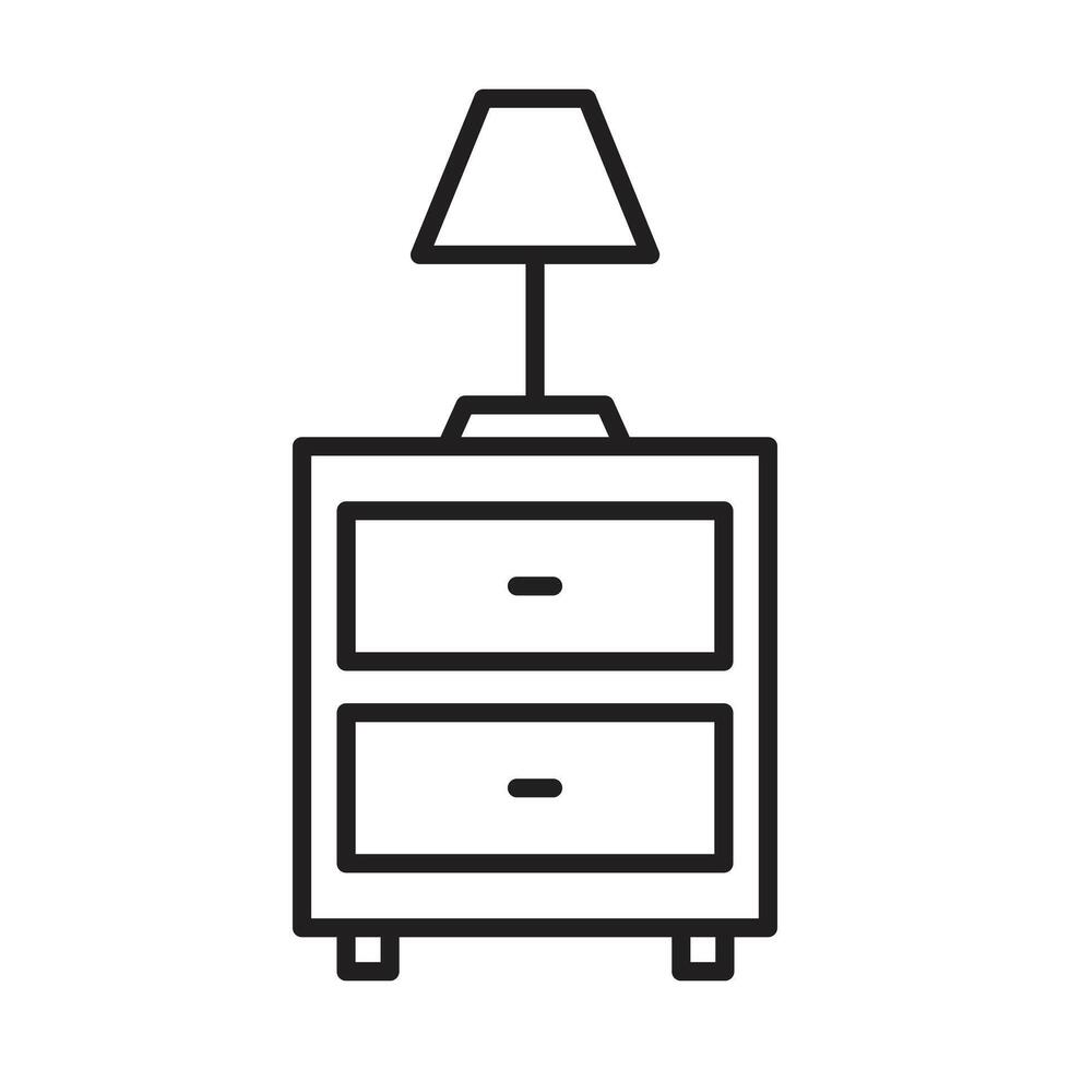 lamp drawe icon on white background vector