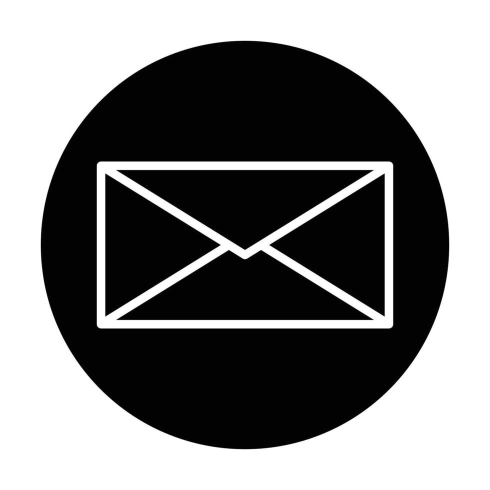 mail icon on white background vector